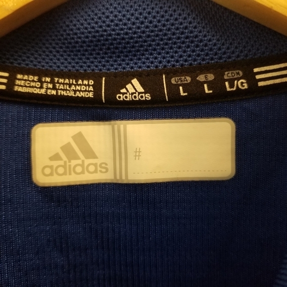 {L} Adidas Men's NCAA University of Kansas Jayhawks Coaches Polo Shirt - Picture 8 of 8